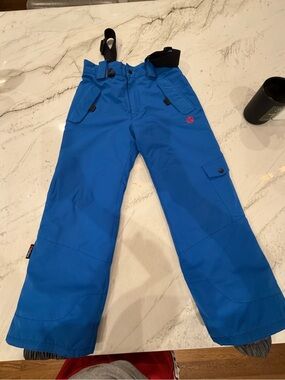 Turbine Boys Snow Pants Royal Blue Size Small — Ski Snowboard Suspenders